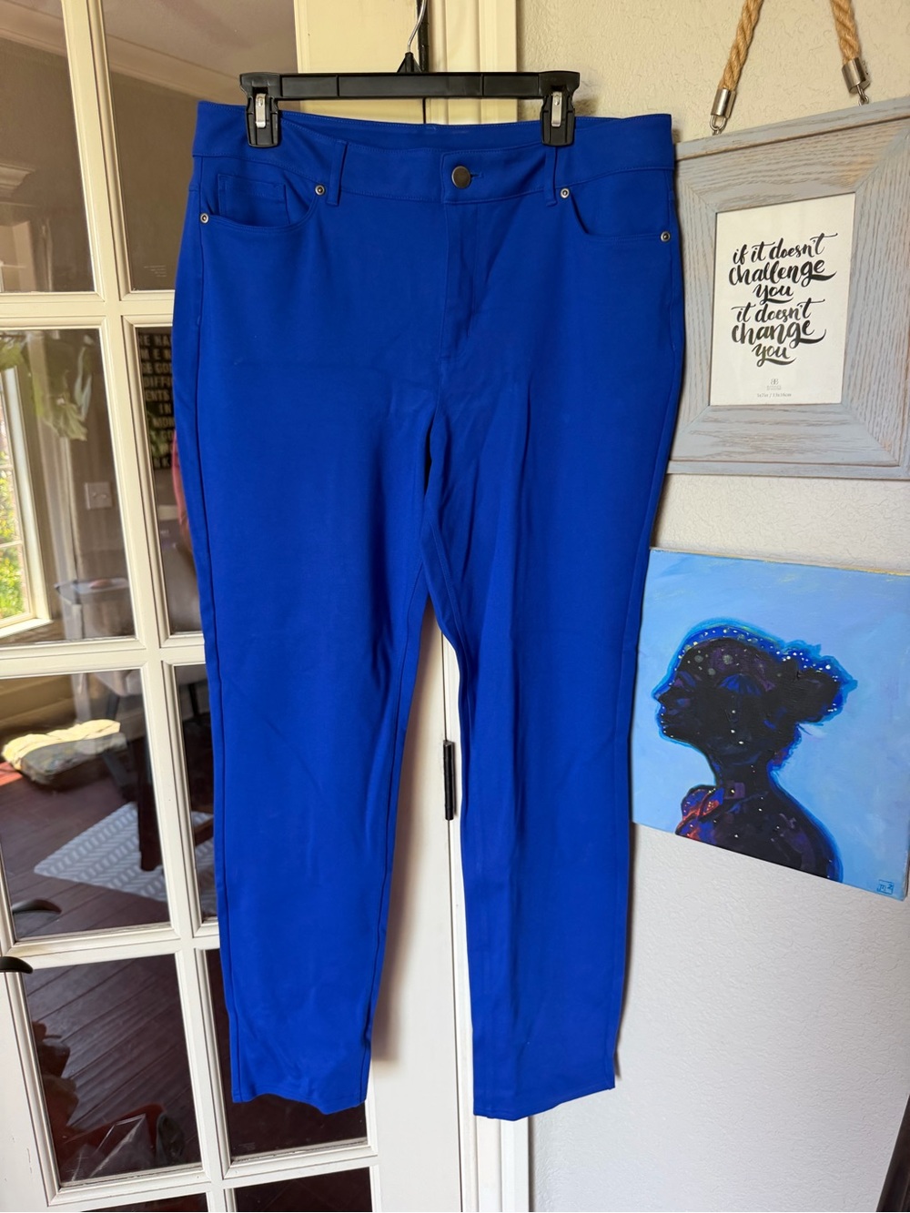 Cato Bright Royal Blue Skinny Pull-On Pants